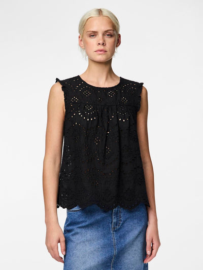 Pieces Overdele Sort Blonde Top - Vilde - Pieces