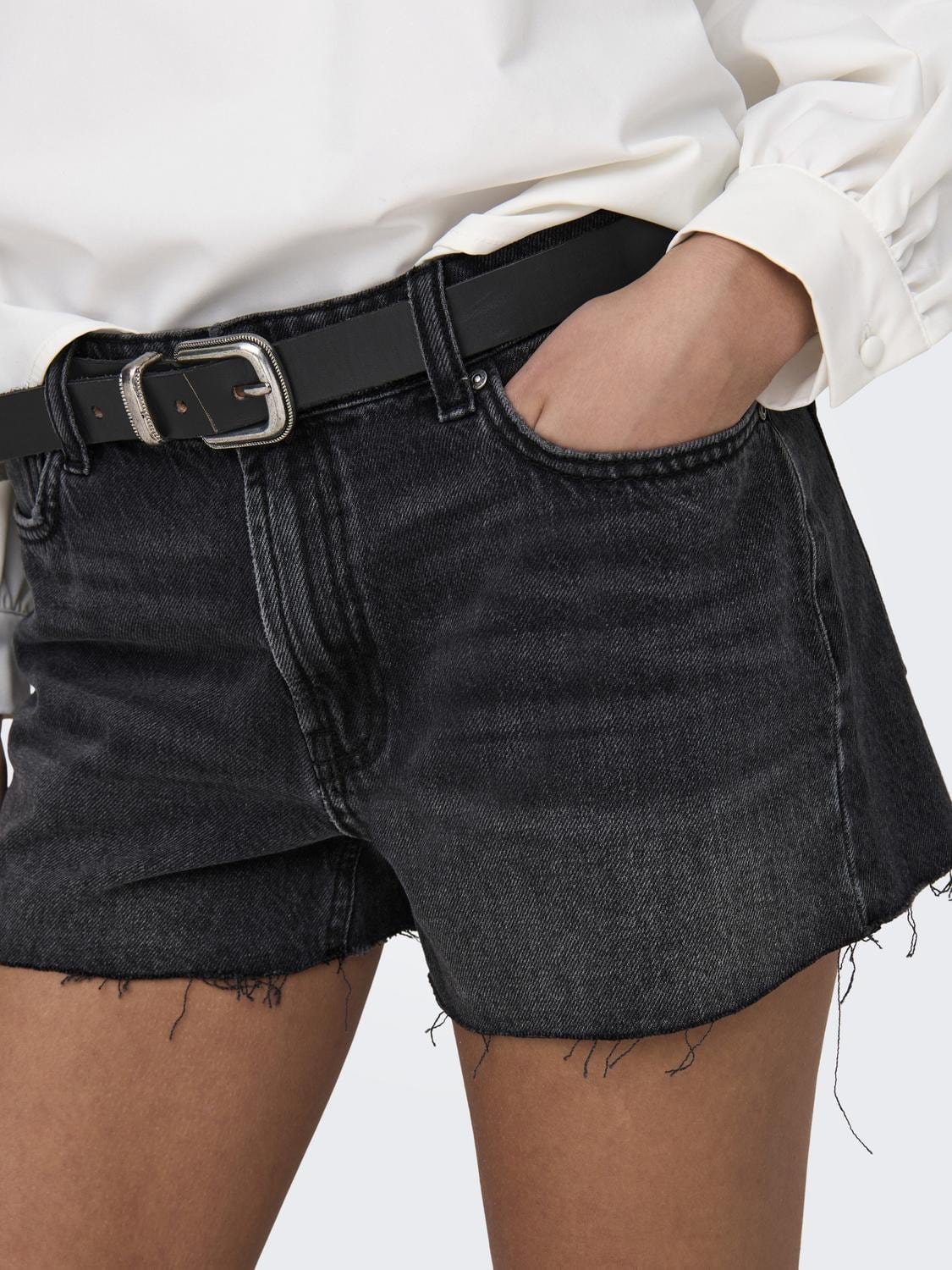 Only Underdele Sort Denim Shorts - Jaci Sort - Only