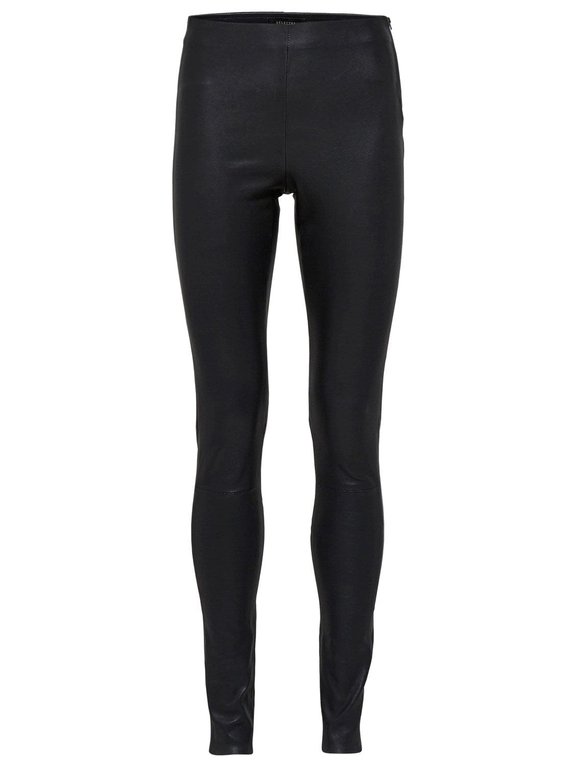 Selected Femme Underdele Sorte Læderbukser - Læderleggings - Sylvia Selected Femme