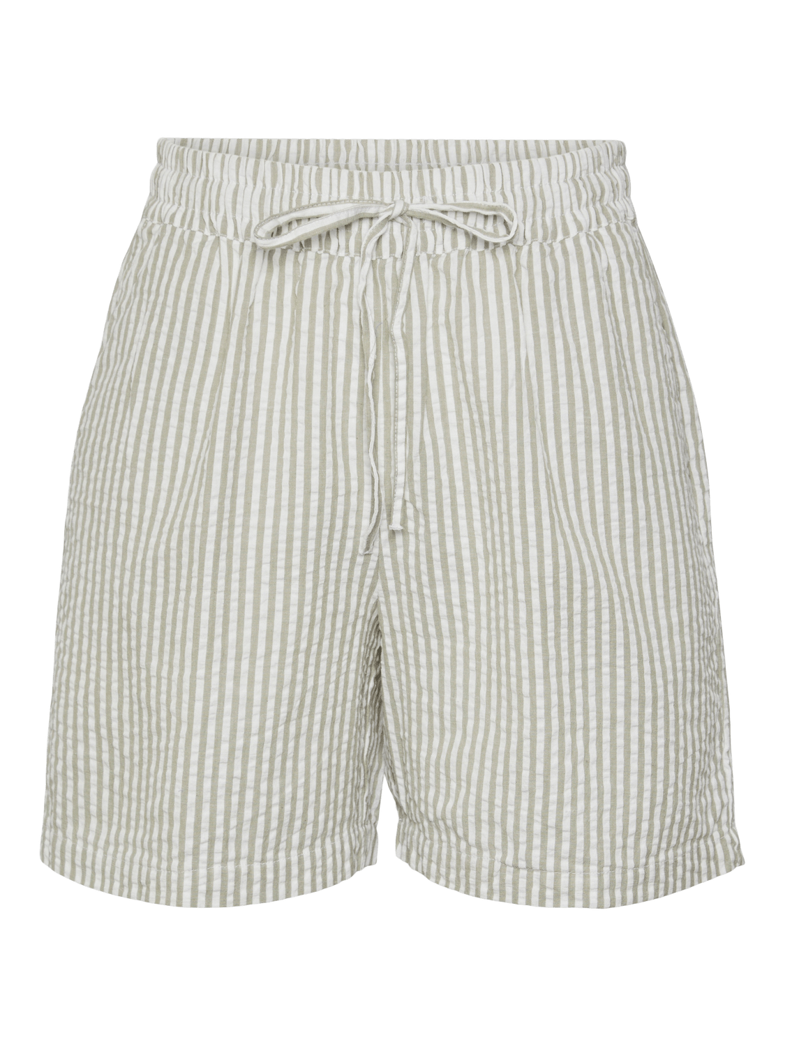 Pieces Underdele Stribet Shorts - Beige Striber - Sally Pieces