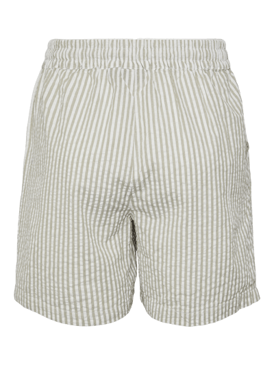 Pieces Underdele Stribet Shorts - Beige Striber - Sally Pieces