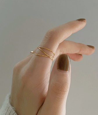 Andcopenhagen Smykker Twistet ring -  Lea - Guldbelagt - Andcopenhagen (Bemærk preorder)