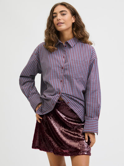 JJXX - Mini skirt - Bordeaux - Sia Tara Sequin