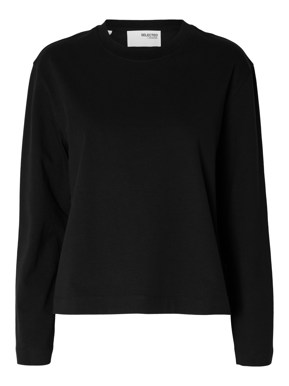 Selected Femme - Bluse - Black - Essential Boxy LS