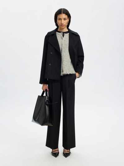 Selected Femme - Cardigan - Light grey melange - Lulu Frill