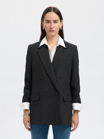Selected Femme - Blazer - Black Wool - Elin