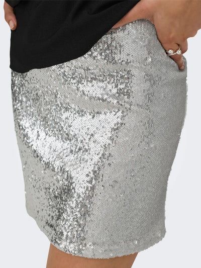 Only - Nederdel - Silver palliet - Simone