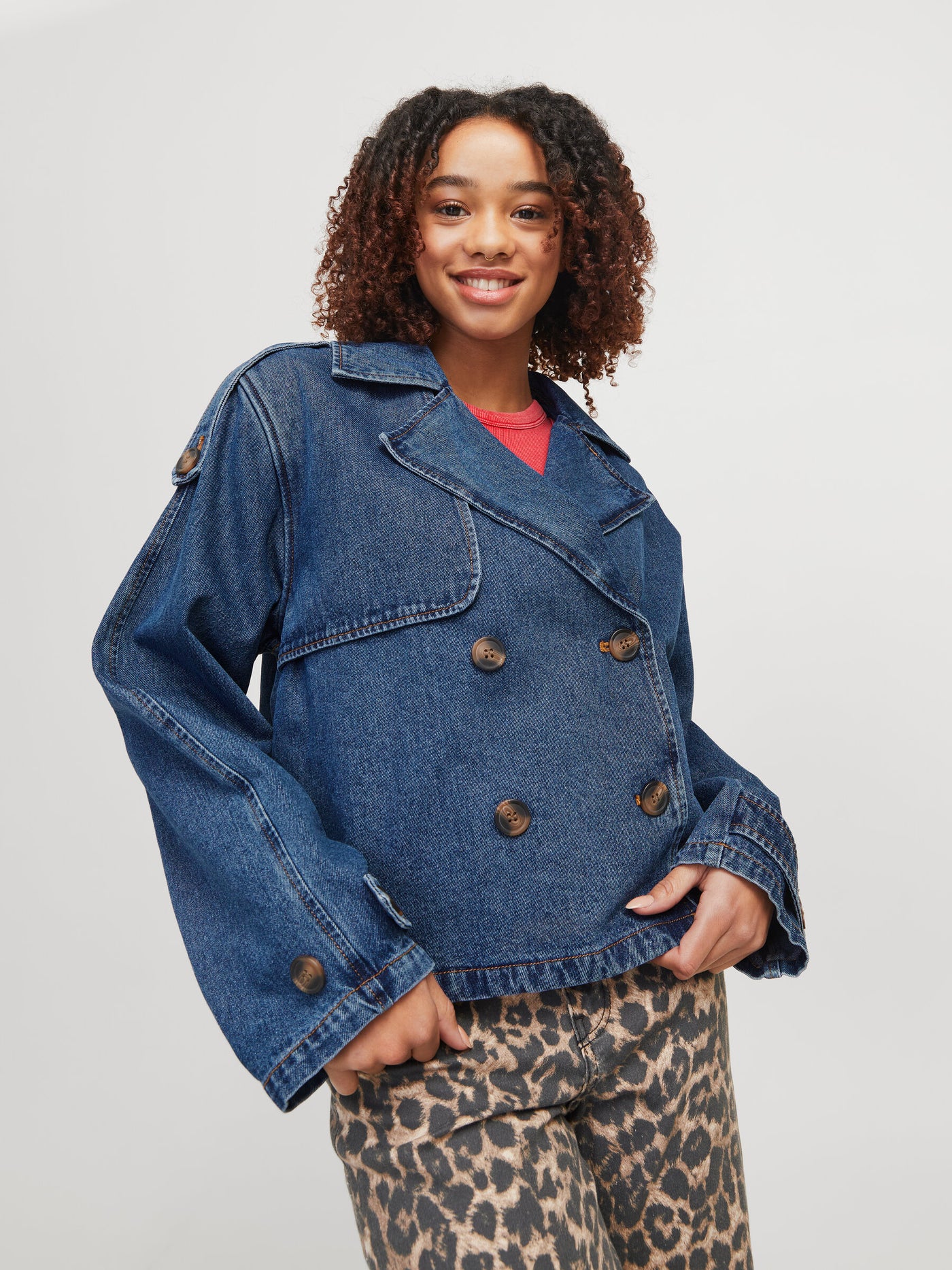 JJXX - Denim jacket - Short blue trench coat - Carlie